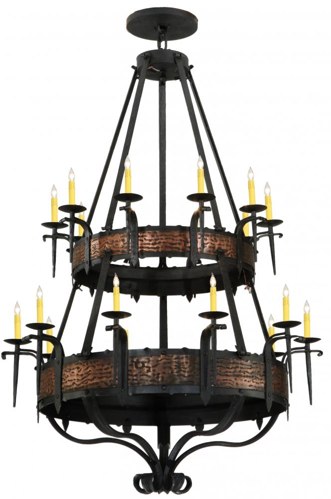 48"W Costello 20 LT Two Tier Chandelier