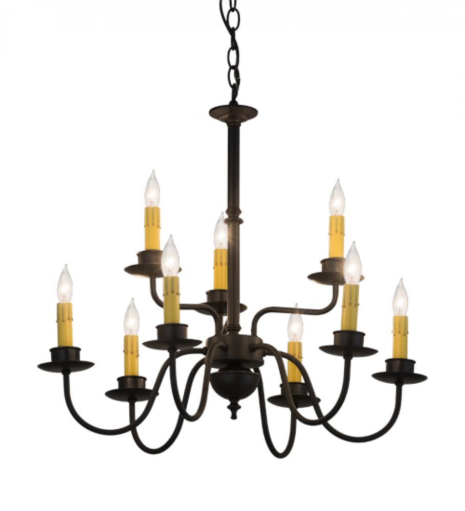 22"W Ean 2 Tier 9 LT Chandelier