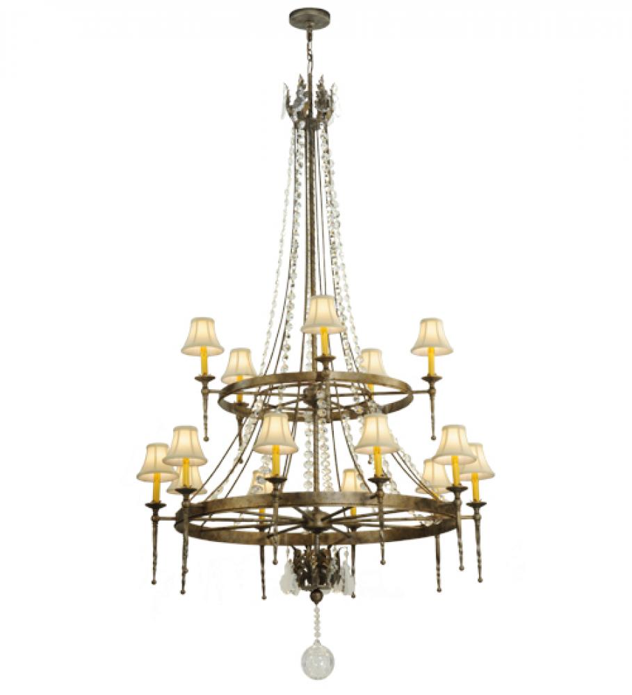 48" Wide Amaury 15 Light Two Tier Chandelier