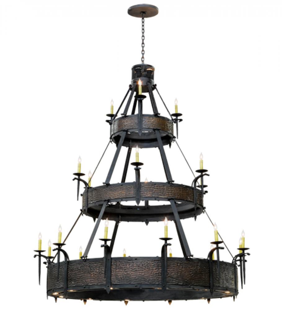 72"W Costello 21 LT Three Tier Chandelier