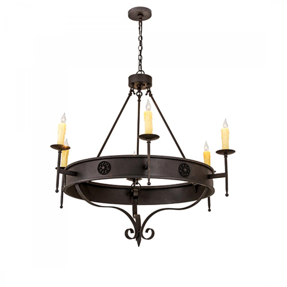 48"W Lorenzo 6 LT Chandelier