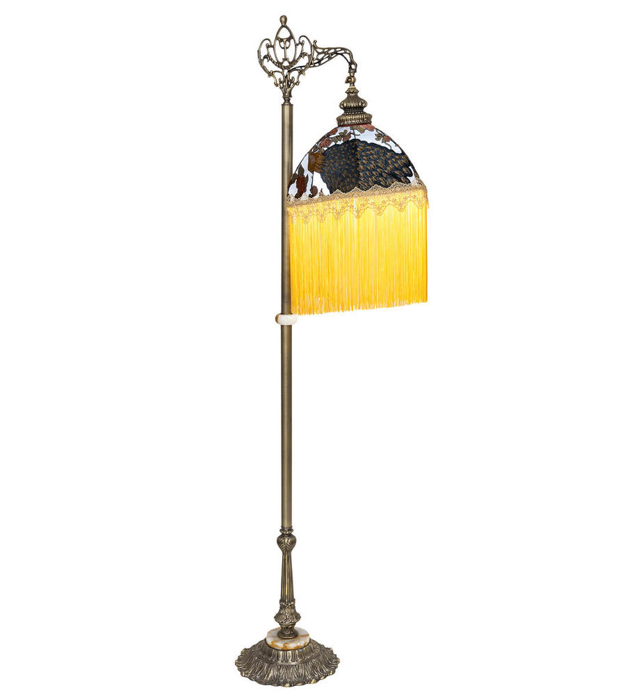 72" High Peacock Bridge Arm Floor Lamp