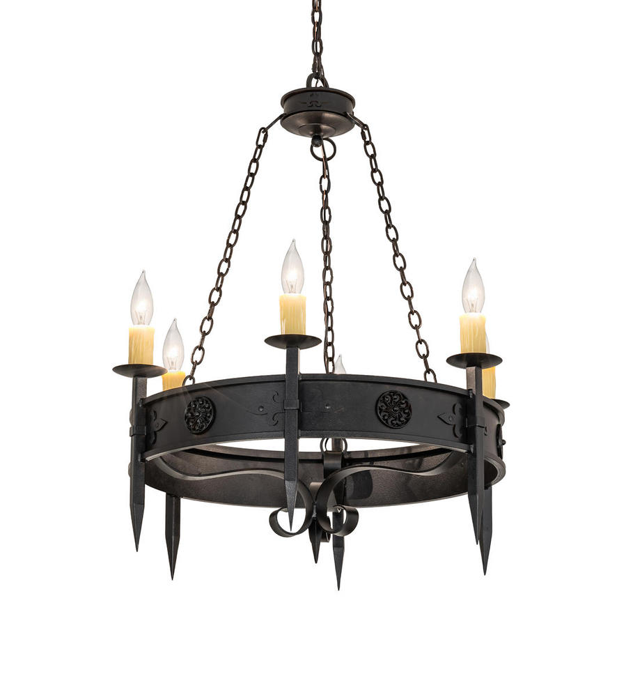 36" Wide Calandra 6 Light Chandelier