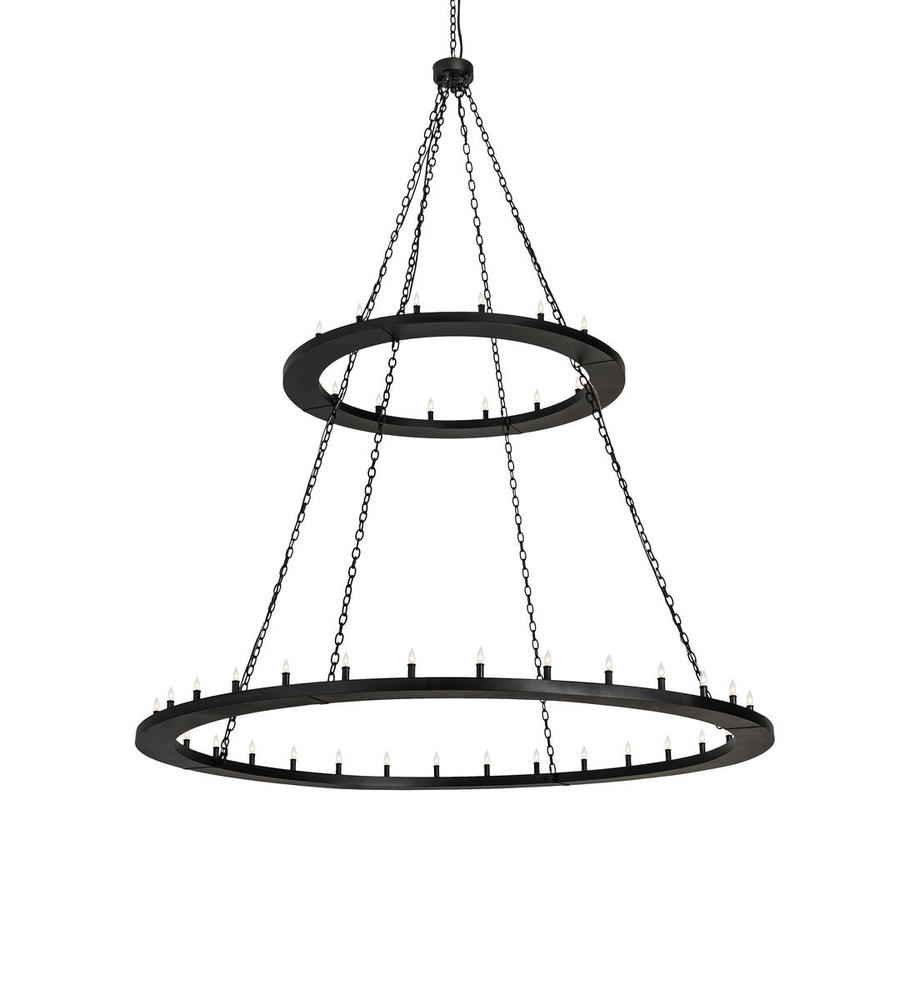 84" Wide Loxley 48 Light Two Tier Chandelier