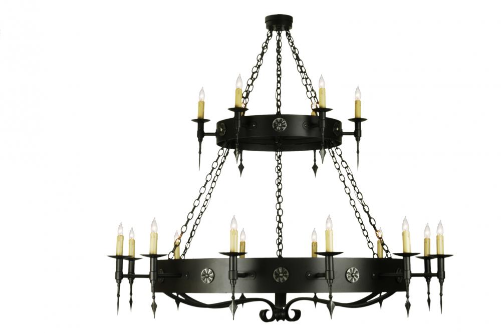 64" Wide Warwick 18 Light Two Tier Chandelier