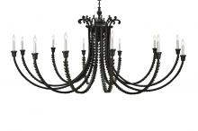 2nd Avenue Designs White 108852 - 80"W Oak Bough 12 LT Chandelier