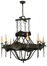 2nd Avenue Designs White 119967 - 40"W Stag 8 LT Chandelier