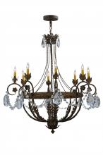 2nd Avenue Designs White 120414 - 39"W Antonia 8 LT Chandelier