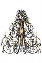 2nd Avenue Designs White 124019 - 72"W Serratina 32 LT Chandelier