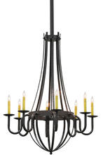 2nd Avenue Designs White 155819 - 38"W Barrel Stave Metallo 8 LT Chandelier