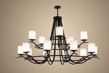 2nd Avenue Designs White 165222 - 78"W Octavia 15 LT Two Tier Chandelier