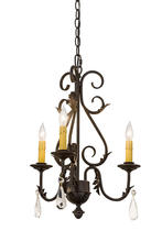 2nd Avenue Designs White 173174 - 18" Wide French Elegance 3 Light Chandelier