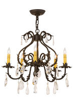 2nd Avenue Designs White 173175 - 24"W Chantilly 5 LT Chandelier