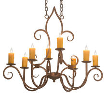 2nd Avenue Designs White 177156 - 36"L Clifton 8 LT Oblong Chandelier