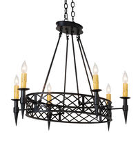 2nd Avenue Designs White 18600 - 43" Wide Topridge 6 Light Chandelier