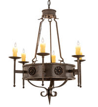 2nd Avenue Designs White 215034 - 30" Wide Lorenzo 6 Light Chandelier