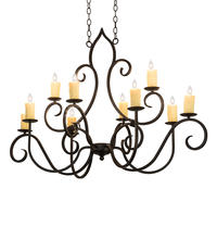 2nd Avenue Designs White 237296 - 48" Long Clifton 10 Light Oblong Chandelier