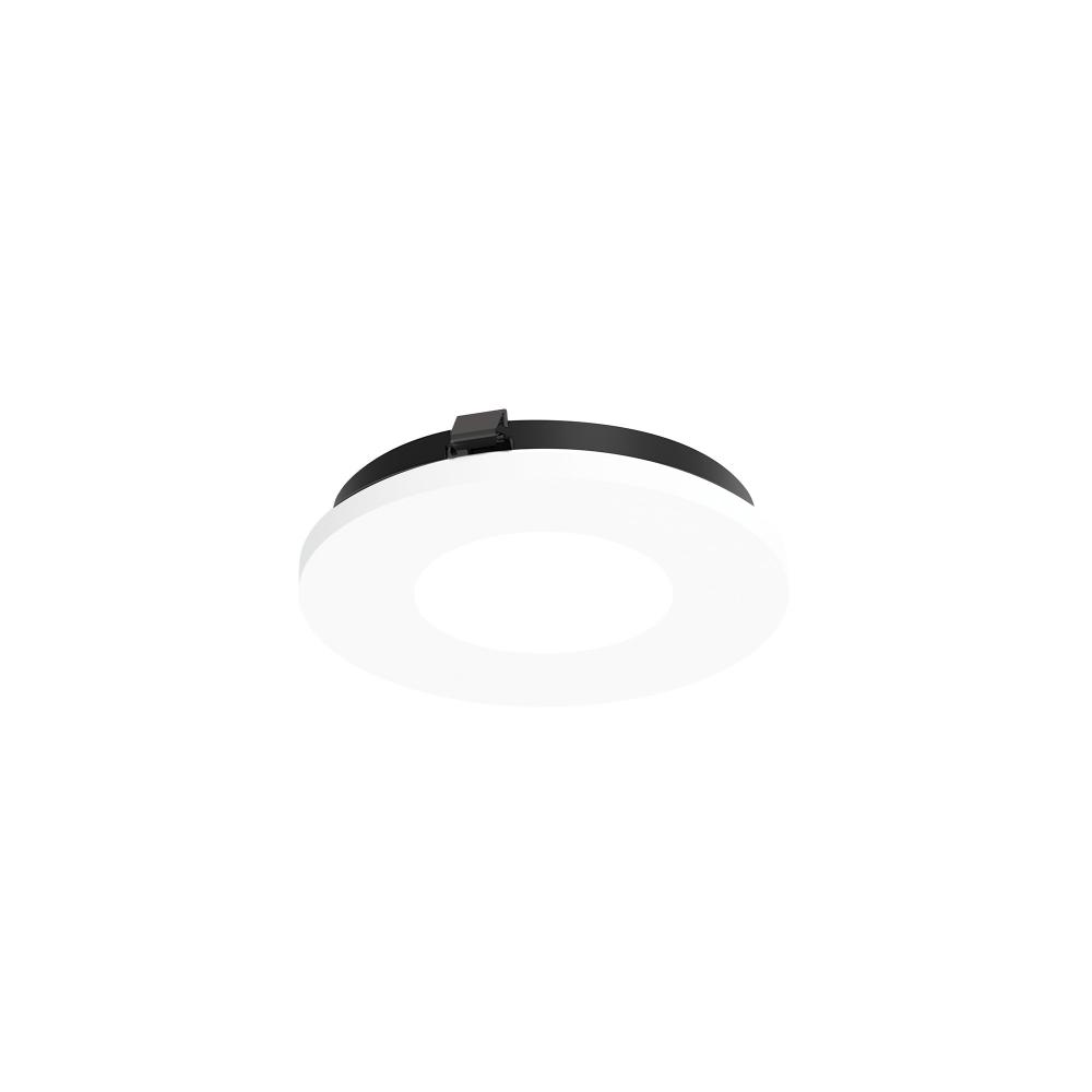 3" Apollo Round Flangeless Pinhole Trim, Matte Powder White Finish