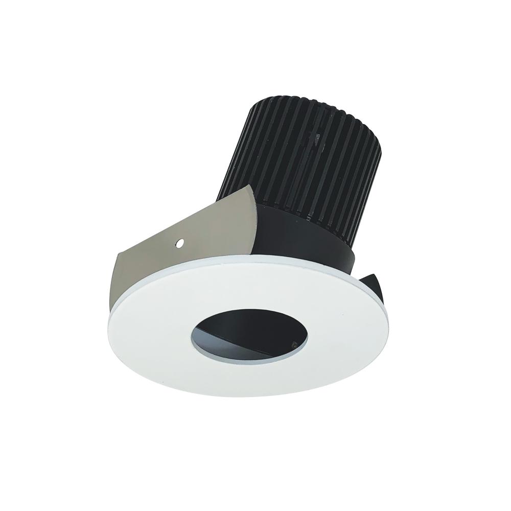 2" Iolite LED Round Adjustable Pinhole, 1000lm / 14W, 3500K, Black Pinhole / Matte Powder White