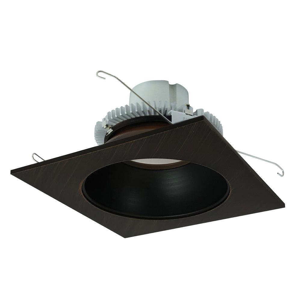 6" Cobalt Click Square Retrofit Reflector with Round Aperture, 1000lm / 12W, 4000K, Bronze