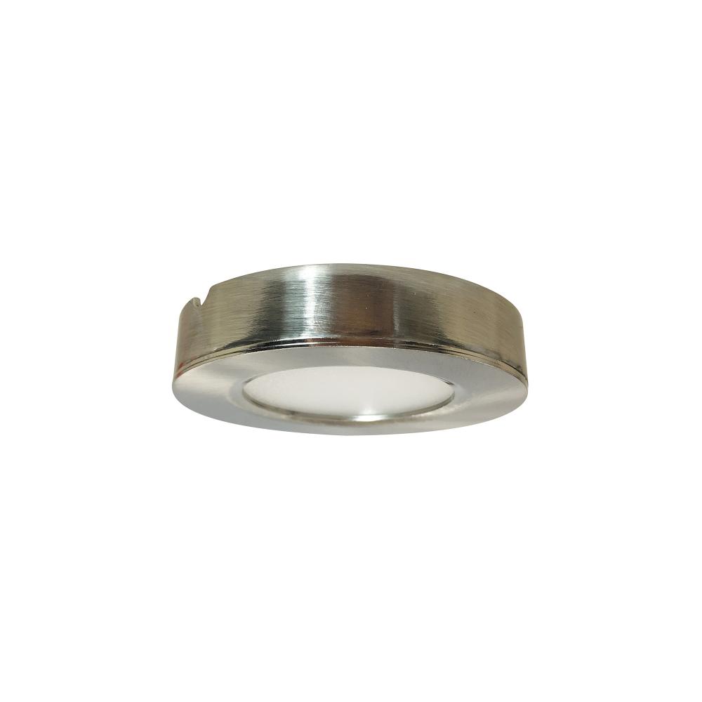 24V Josh LED Puck Light, 300lm / 4000K, Brushed Nickel Finish