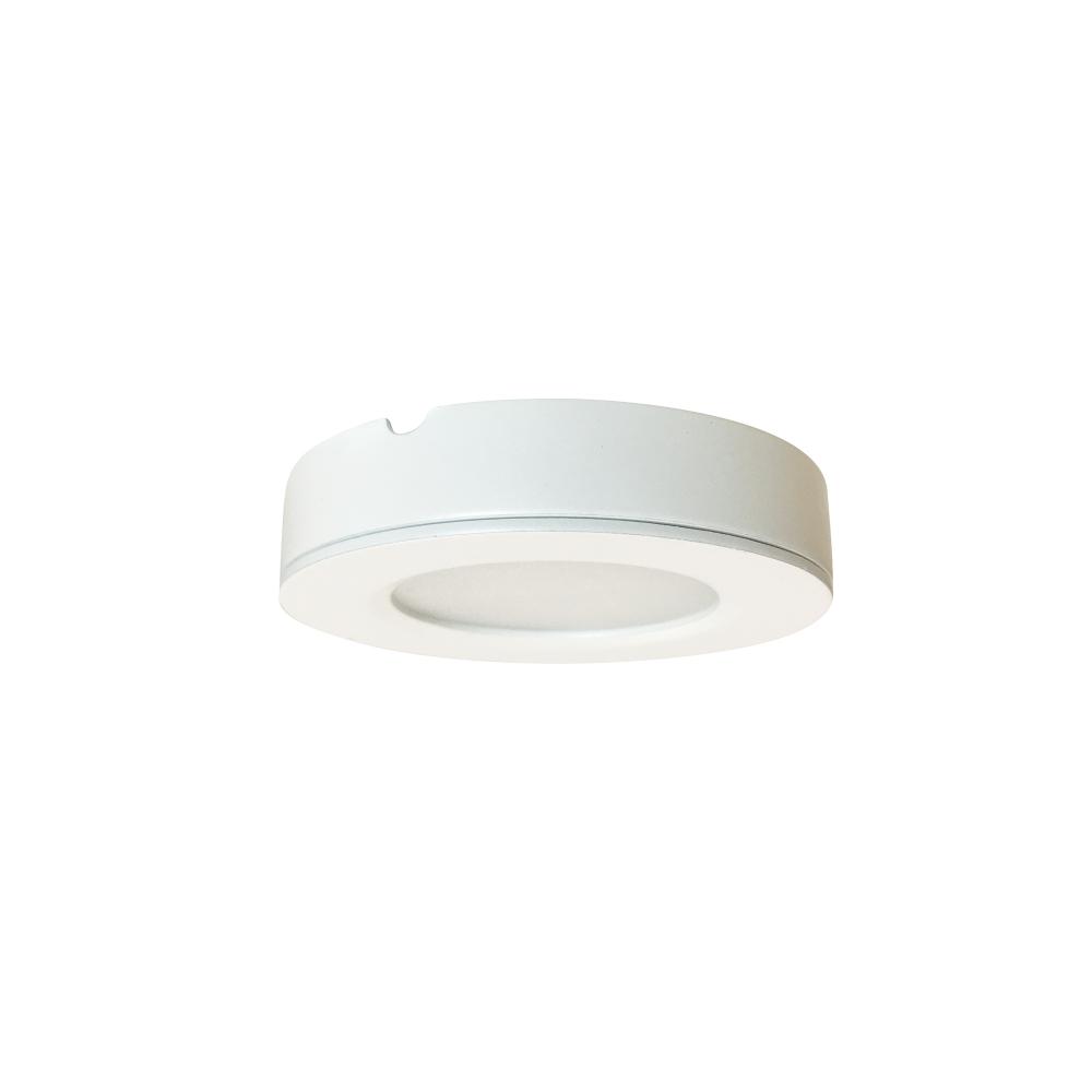 24V Josh LED Puck Light, 300lm / 3000K, White Finish