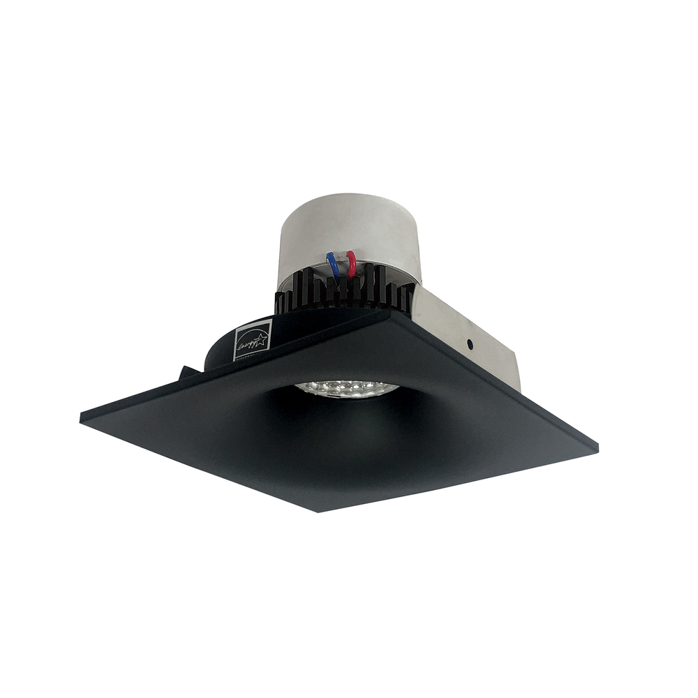 4" Pearl LED Square Bullnose Retrofit, 1000lm / 12W, 3500K, Black Finish