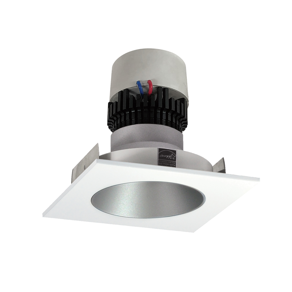 4" Pearl LED Square Retrofit Reflector with Round Aperture, 1000lm / 12W, 2700K, Haze Reflector