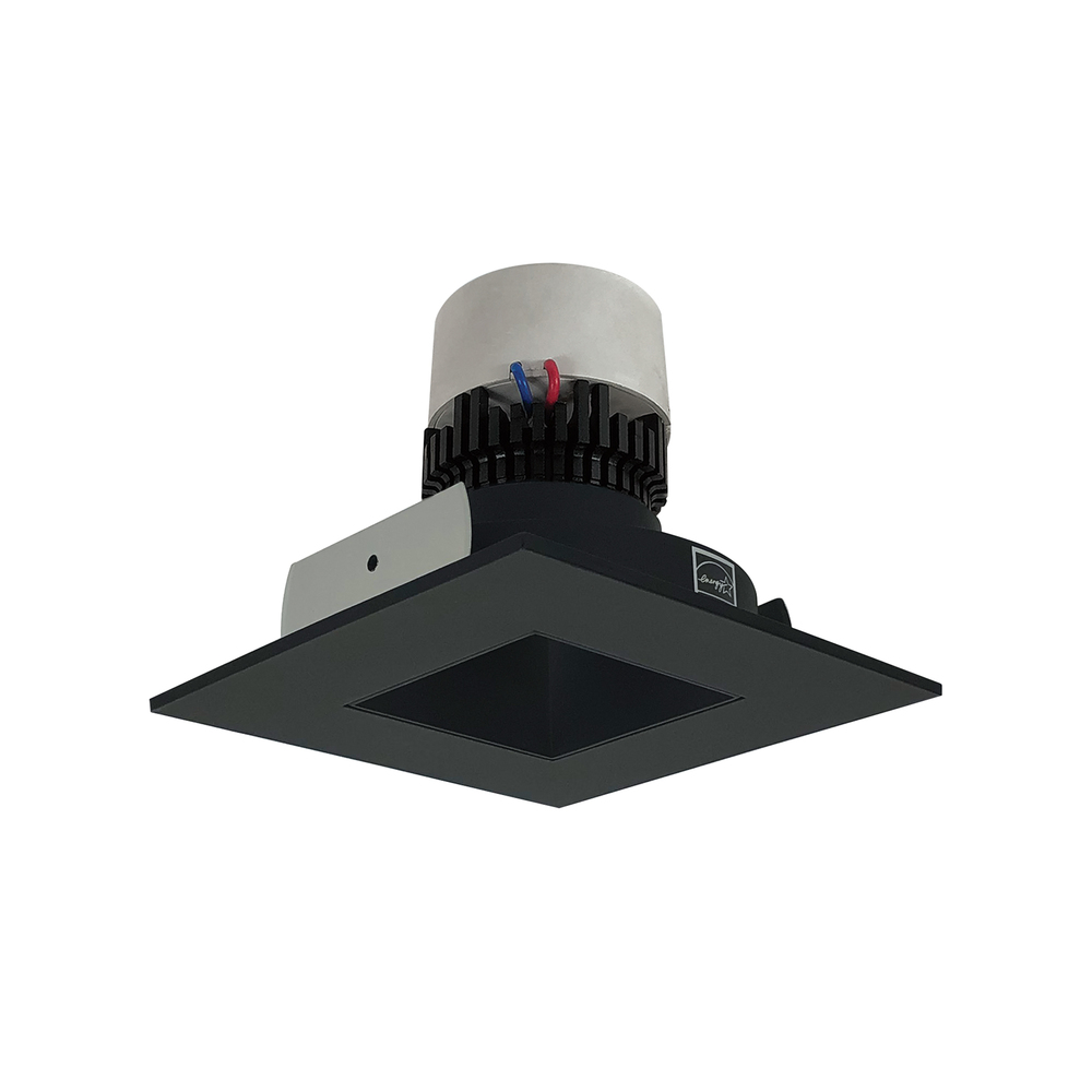 4" Pearl LED Square Retrofit Reflector with Square Aperture, 1000lm / 12W, 4000K, Black