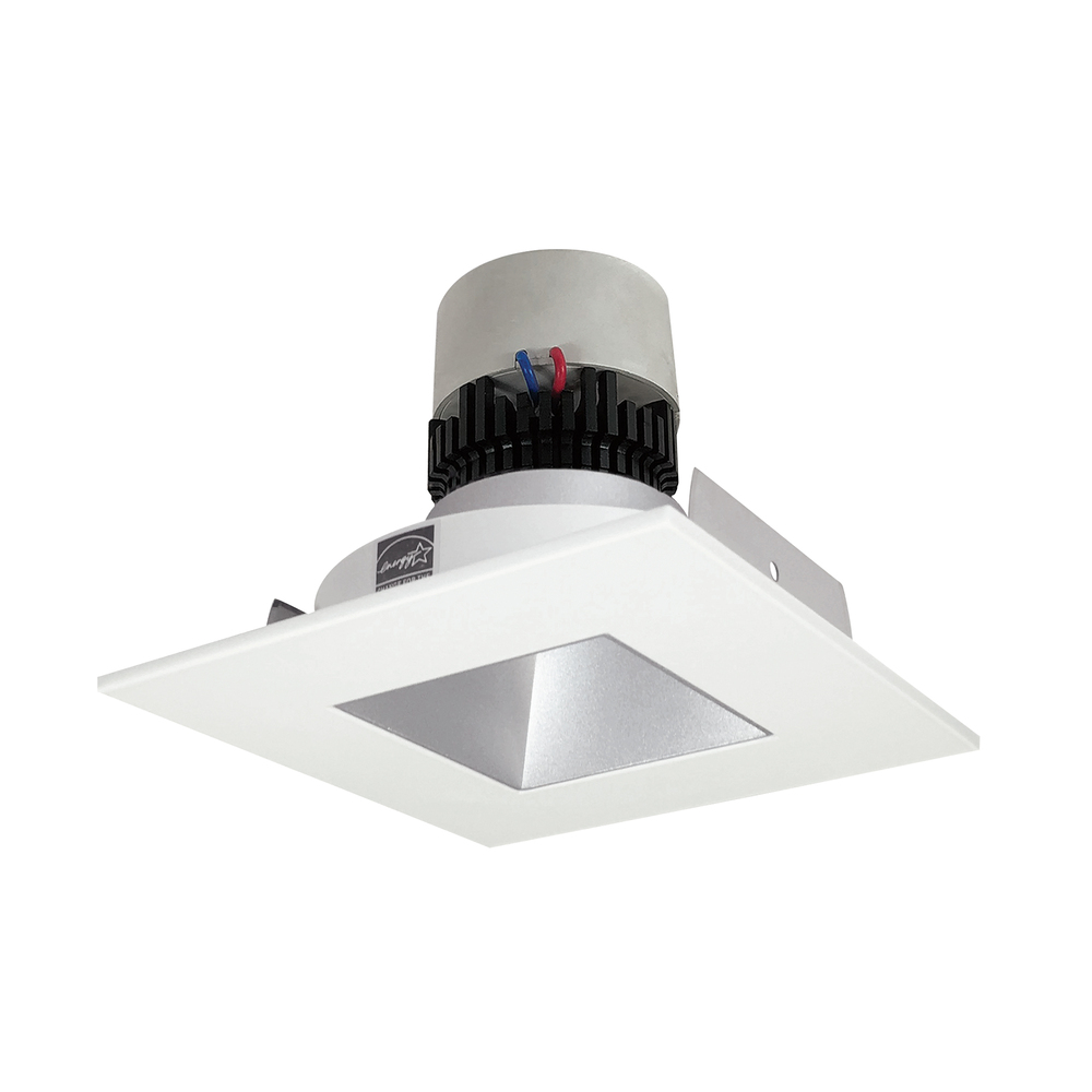 4" Pearl LED Square Retrofit Reflector with Square Aperture, 1000lm / 12W, 4000K, Haze Reflector