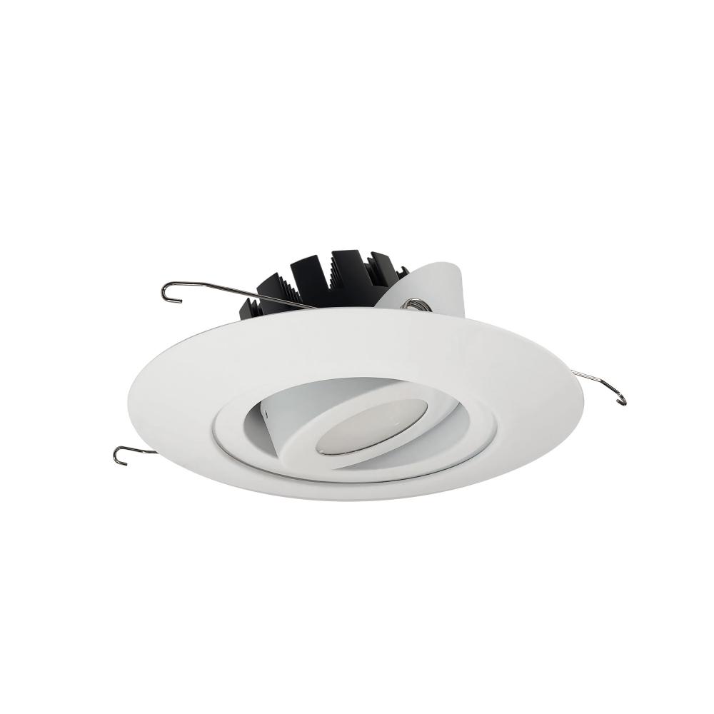 6" Marquise III Adjustable Surface Gimbal, 1500lm, 3000K, Narrow Flood Optic, Matte Powder White