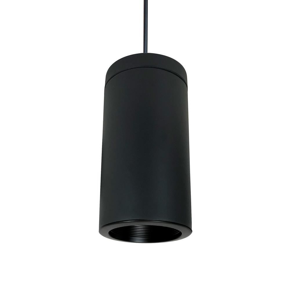 6" Cylinder, Black, Pendant Mount, 20W Med. Base, Ref., Black