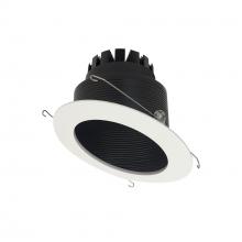 Nora NRM3-6S2L135FB - 6" Marquise III Round Slope Baffle, 900lm, 3500K, Flood Optic, Black Baffle/White Flange