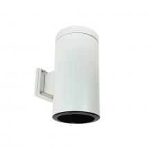 Nora NYLI-6WI1BBW - 6" Cylinder, White, Wall Mount, Incandescent, Refl., Black