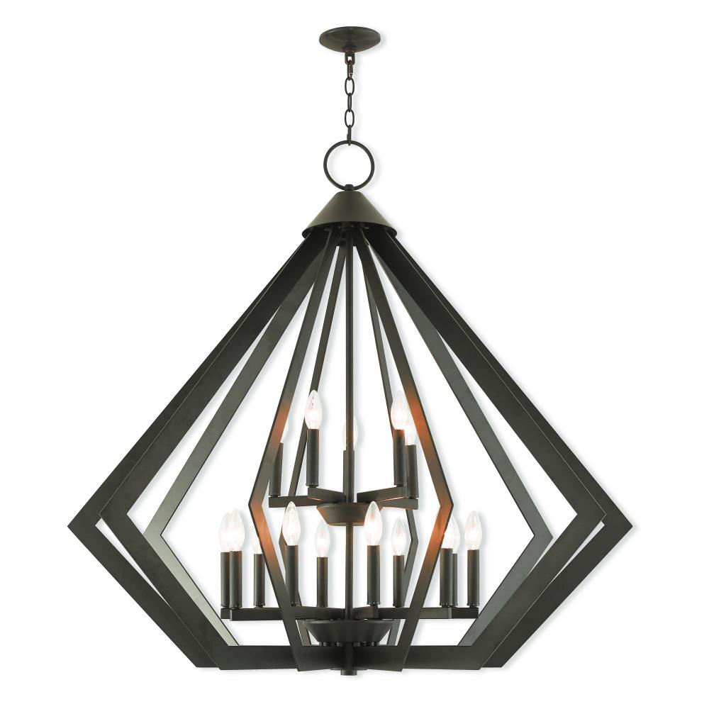 15 Lt BZ Foyer Chandelier