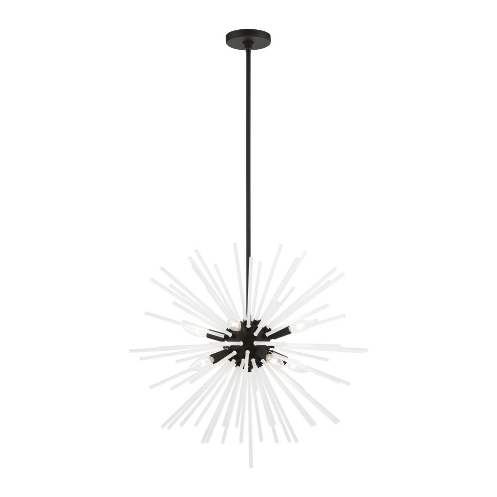 8 Light Black Pendant Chandelier