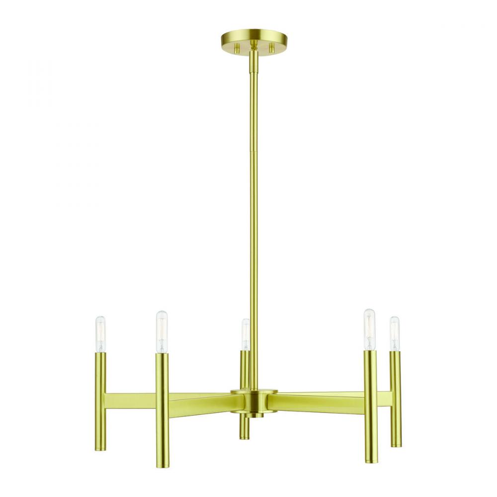 Satin Brass 5-Light Chandelier