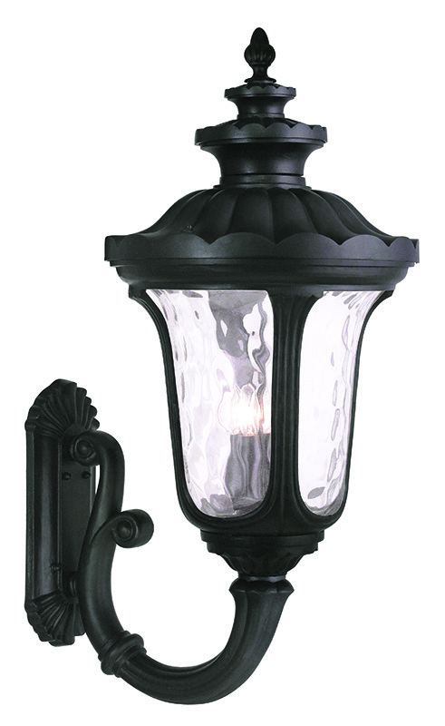 4 Light Black Outdoor Wall Lantern