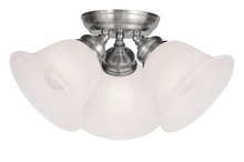 Livex Lighting 1358-91 - 3 Light Brushed Nickel Ceiling Mount