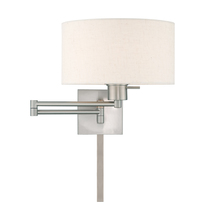 Livex Lighting 40037-91 - 1 Lt Brushed Nickel Swing Arm Wall Lamp