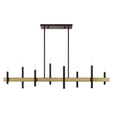 Livex Lighting 49338-07 - 8 Lt Bronze Linear Chandelier