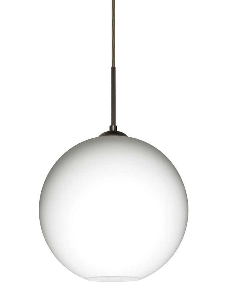 Besa Coco 12 Pendant, Opal Matte, Bronze Finish, 1x60W Medium Base