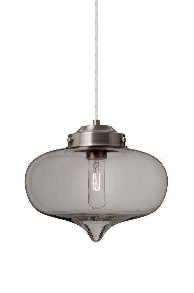 Besa Mira Pendant Satin Nickel Smoke 1x60W T10