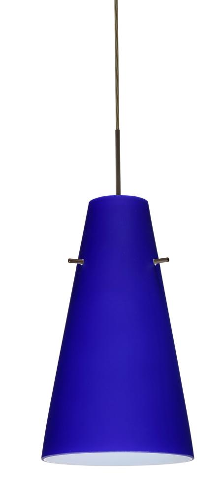 Besa Cierro LED Pendant Cobalt Blue Matte Bronze 1x9W LED