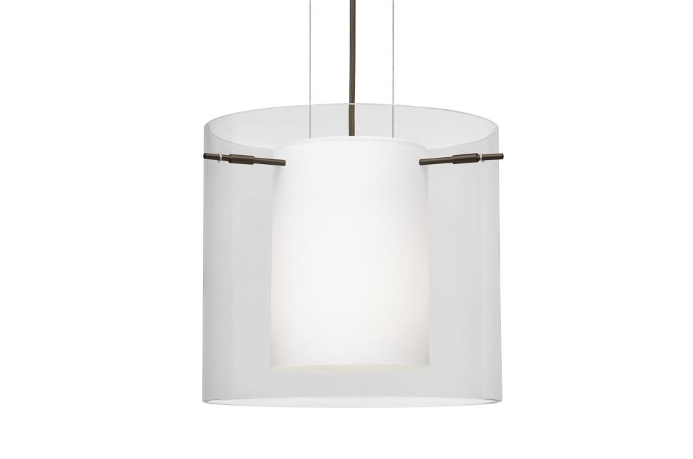 Besa Pendant Pahu 12 Bronze Clear 1x100W Medium Base