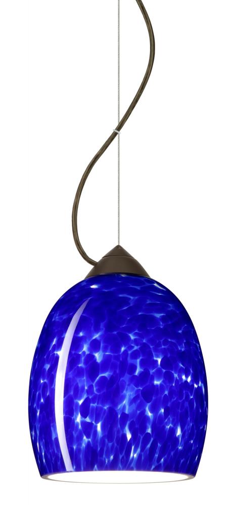 Besa Lucia LED Stem Pendant Blue Cloud Bronze 1x9W LED