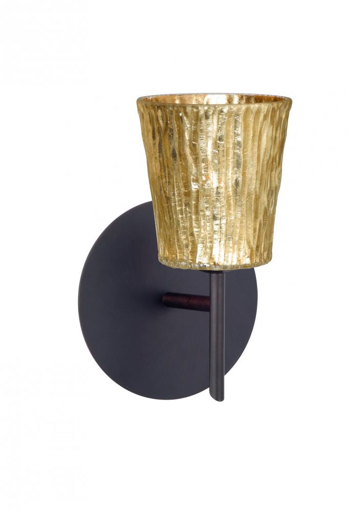 Besa Wall Nico 4 Bronze Stone Gold Foil 1x5W LED