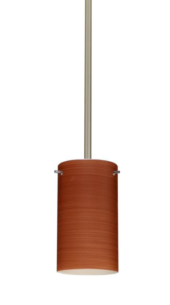 Besa Stem Stilo 7 Pendant Satin Nickel Cherry 1x9W LED