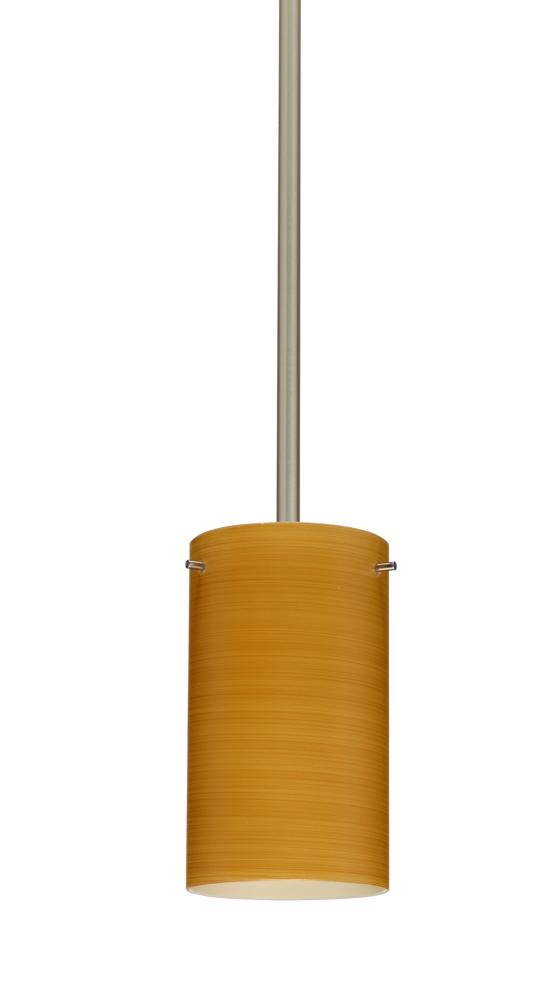 Besa Stem Stilo 7 Pendant Satin Nickel Oak 1x40W G9