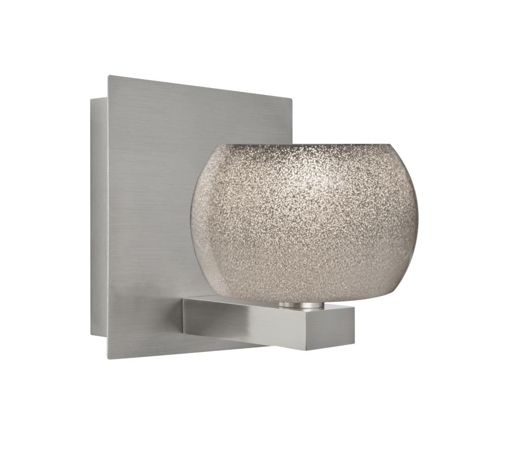 Besa, Keno Vanity, Smoke Sand, Satin Nickel Finish, 1x3W LED